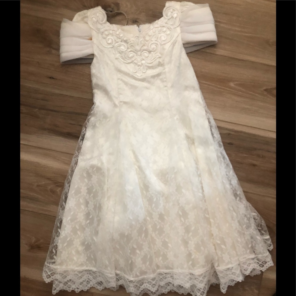 Vintage Jessica McClintock Girls FlowerGirl/ Communion Dress 7